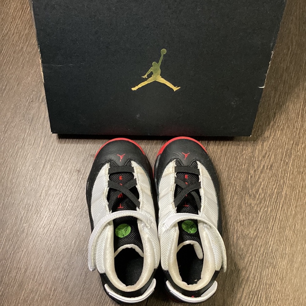 Jordan 6 Rings (TD) Black/University Red-White US Size 10c